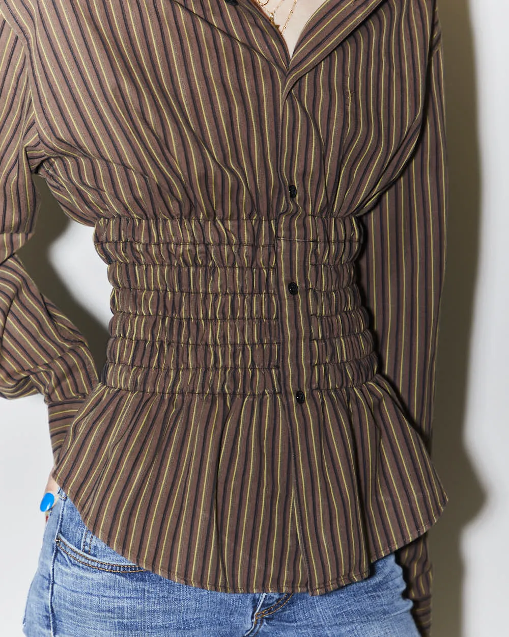 Rokit Originals Reworked Shirred Honey Shirt