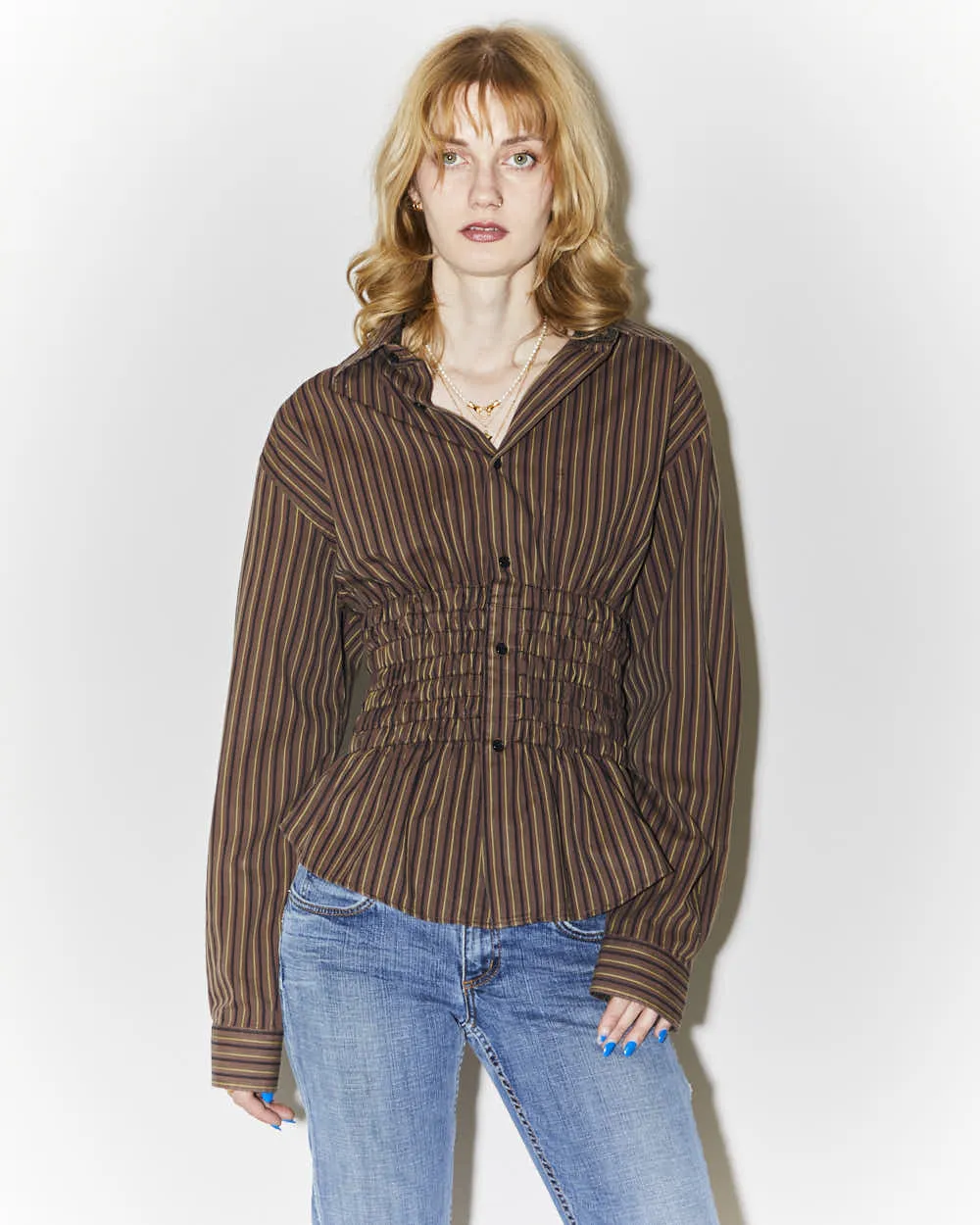 Rokit Originals Reworked Shirred Honey Shirt