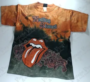 Rolling Stones, The - Orange Lips Layered Liquid Blue Shirt