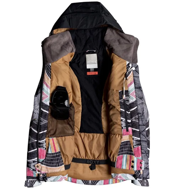 Roxy Frozen Flow Ski/Snowboard Jacket - Pop Snow Star