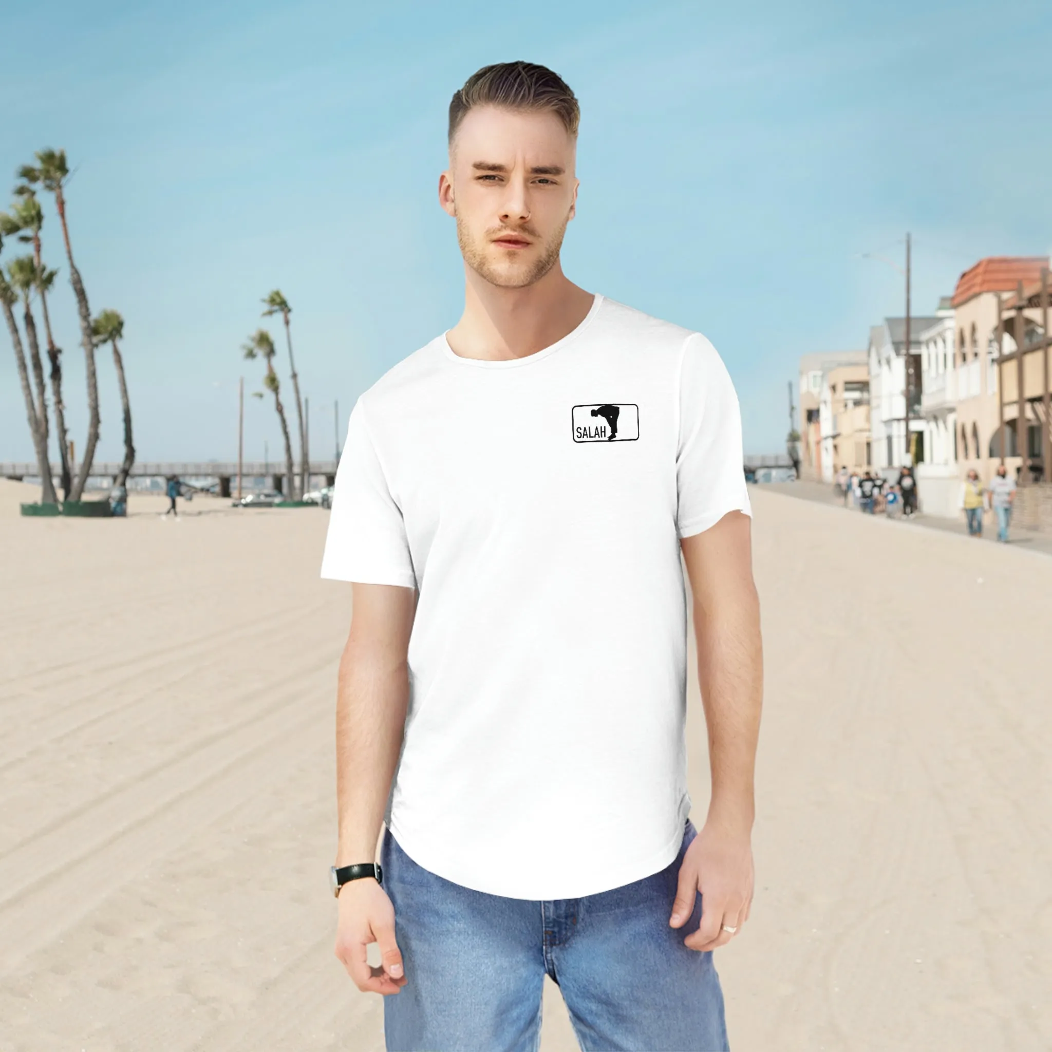 Salah Classic White Drop Scoop T-Shirt v2