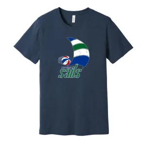 San Diego Sails Distressed Logo Shirt - Defunct Sports Team - Celebrate California Heritage and History - Hyper Than Hype