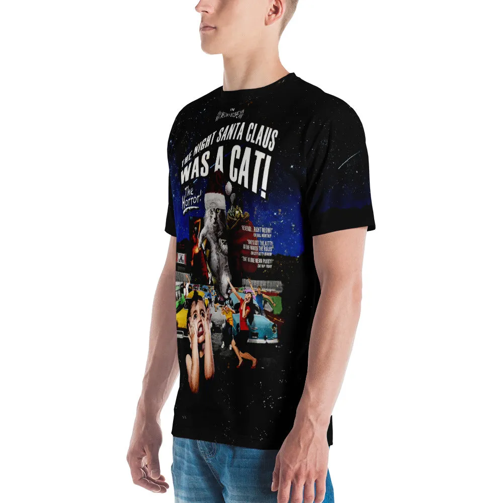 Santa Was A Cat - (Unisex All-Over Print T-Shirt)