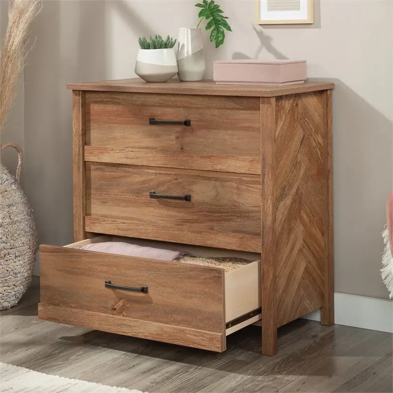 Sauder Cannery Bridge 3-Drawer Bedroom Chest, L: 31.26" x W: 17.56" x H: 31.97", Sindoori Mango finish