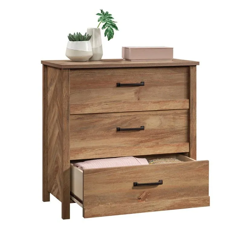 Sauder Cannery Bridge 3-Drawer Bedroom Chest, L: 31.26" x W: 17.56" x H: 31.97", Sindoori Mango finish