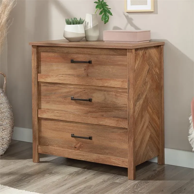 Sauder Cannery Bridge 3-Drawer Bedroom Chest, L: 31.26" x W: 17.56" x H: 31.97", Sindoori Mango finish