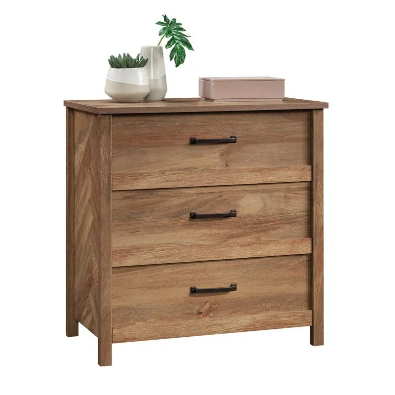 Sauder Cannery Bridge 3-Drawer Bedroom Chest, L: 31.26" x W: 17.56" x H: 31.97", Sindoori Mango finish