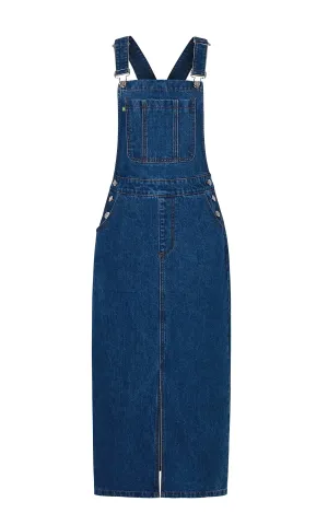 Selvi Blue Jean Overall Dress