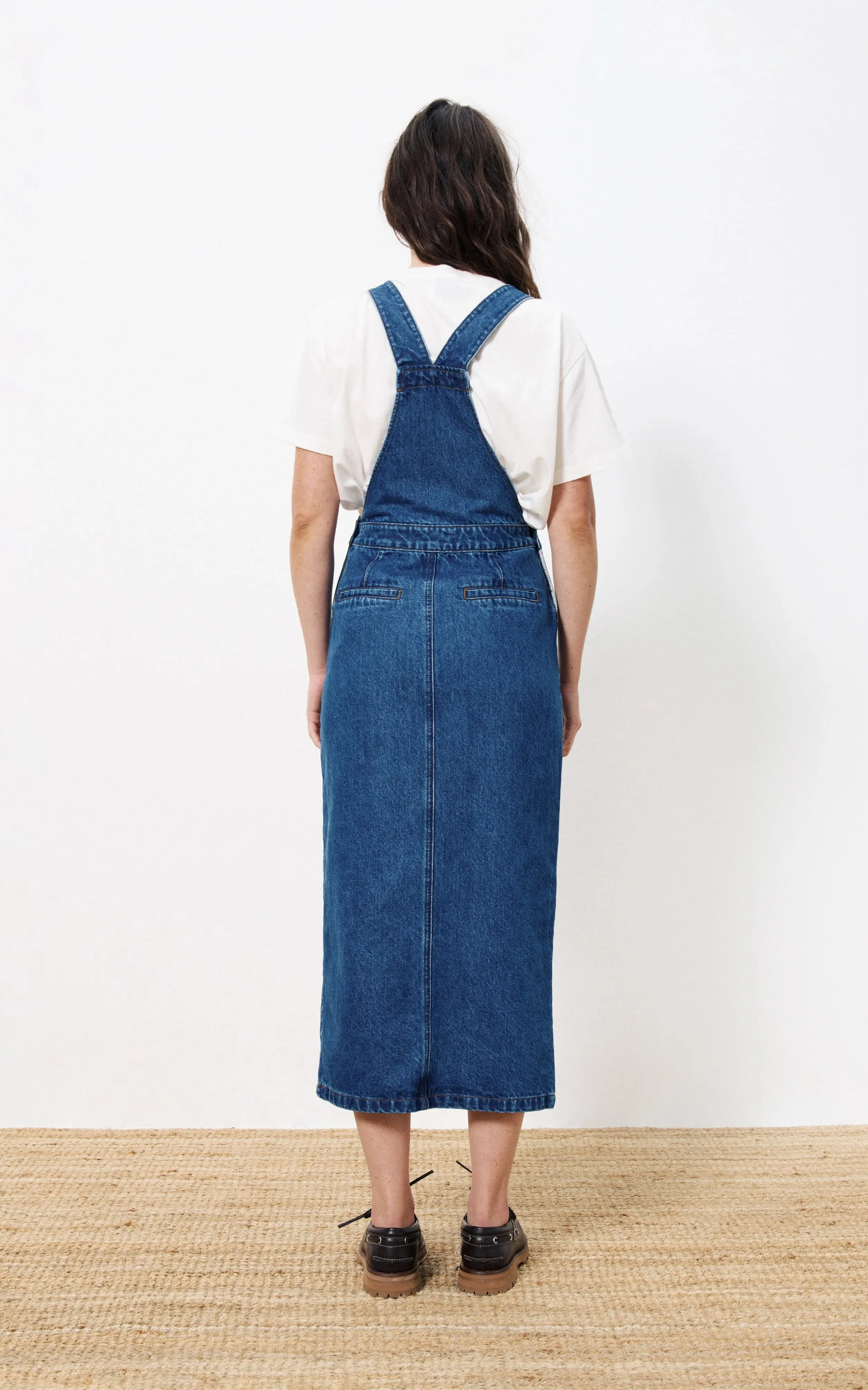 Selvi Blue Jean Overall Dress