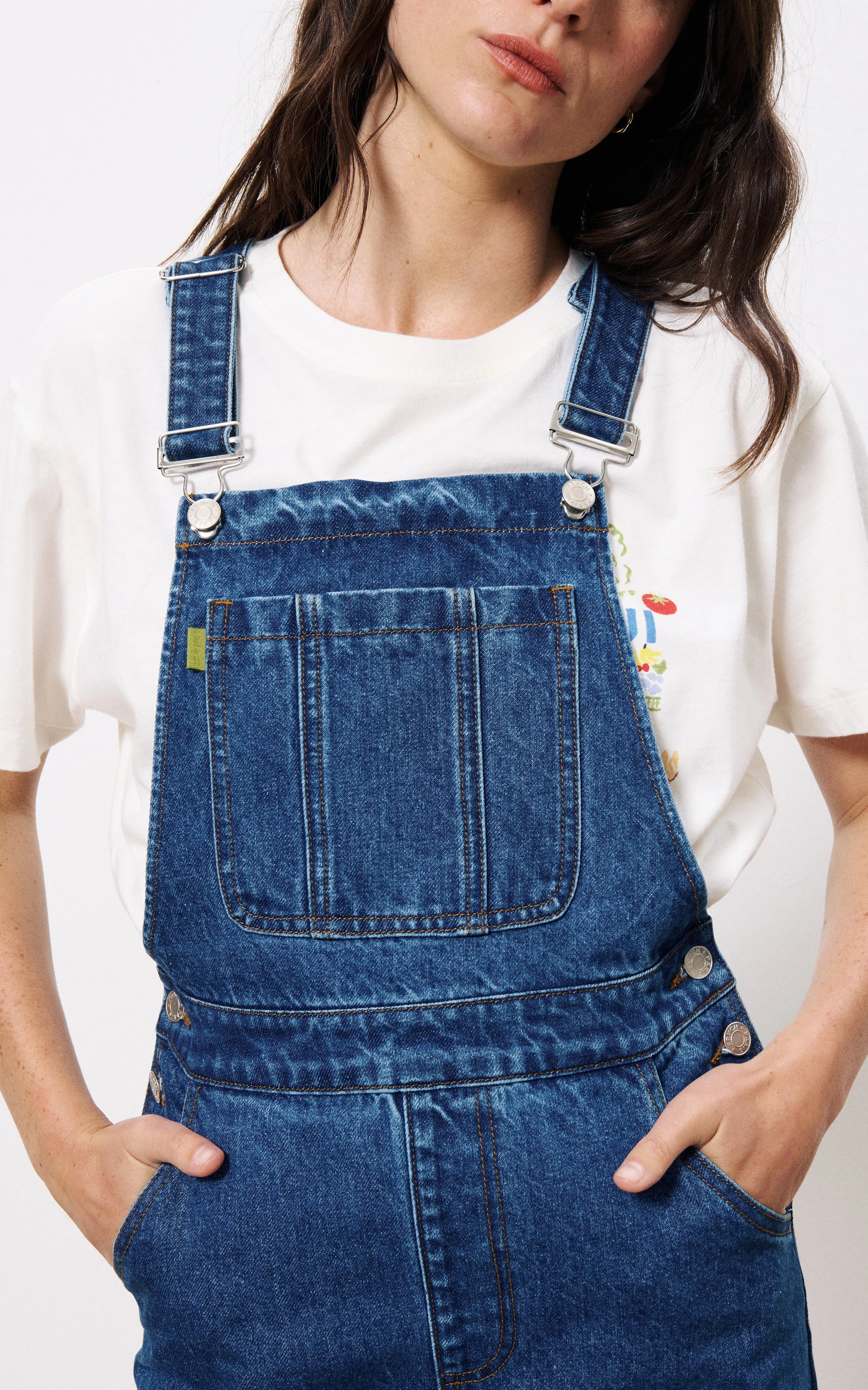 Selvi Blue Jean Overall Dress