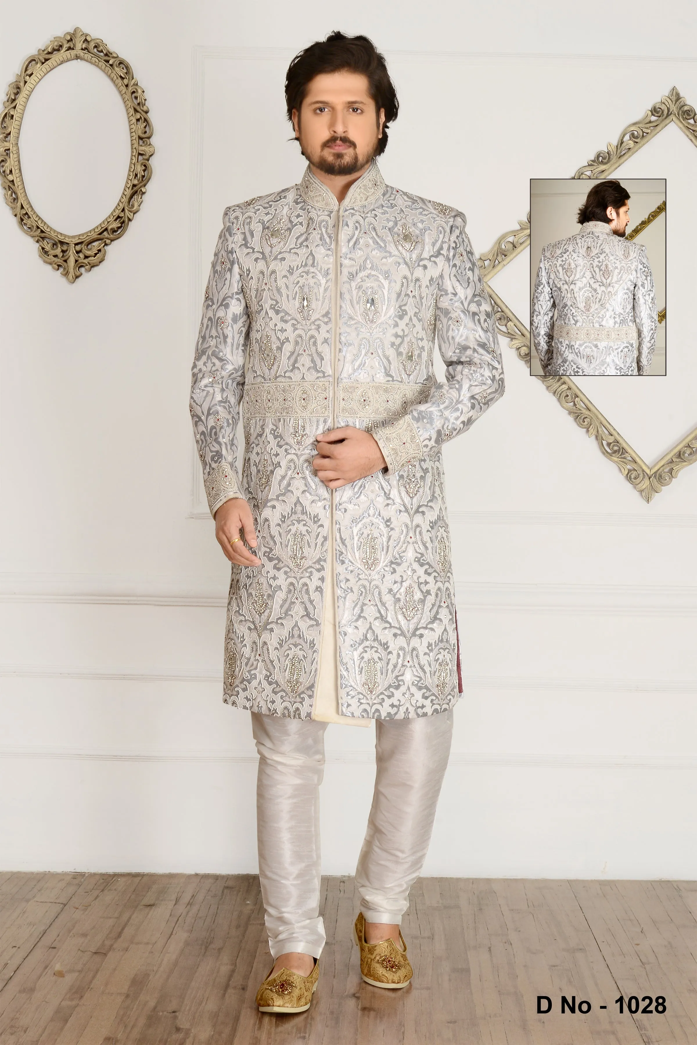 Sherwani (Custom Tailored) - (D.No.-1028)