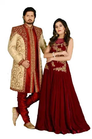 Sherwani (Custom Tailored) - (D.No.-1035)