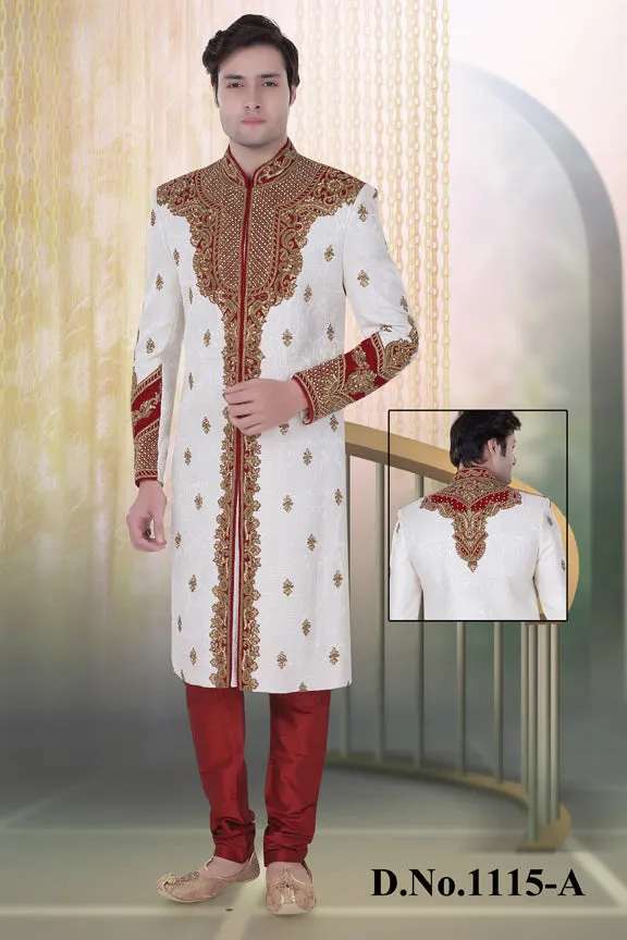 Sherwani (Custom Tailored) - (D.No.-1115-A)