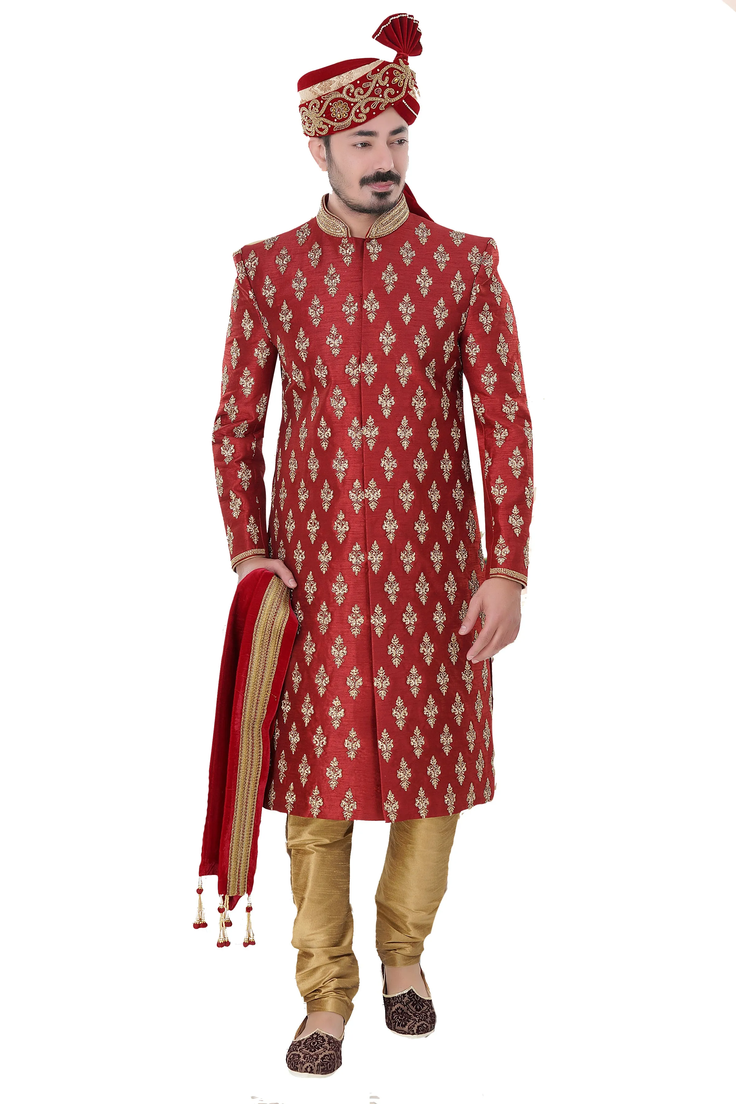Sherwani (Custom Tailored) - (D.No.-1244)