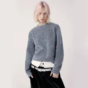 Silver Knit Sweater