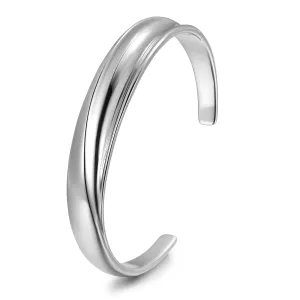 Silver Large C Smooth Bracelet-NSB1878STWG