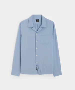 Slim Fit Rayon Hollywood Shirt in Steel Blue