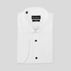 Slim Fit White Formal Cotton Shirt-Turkish Made