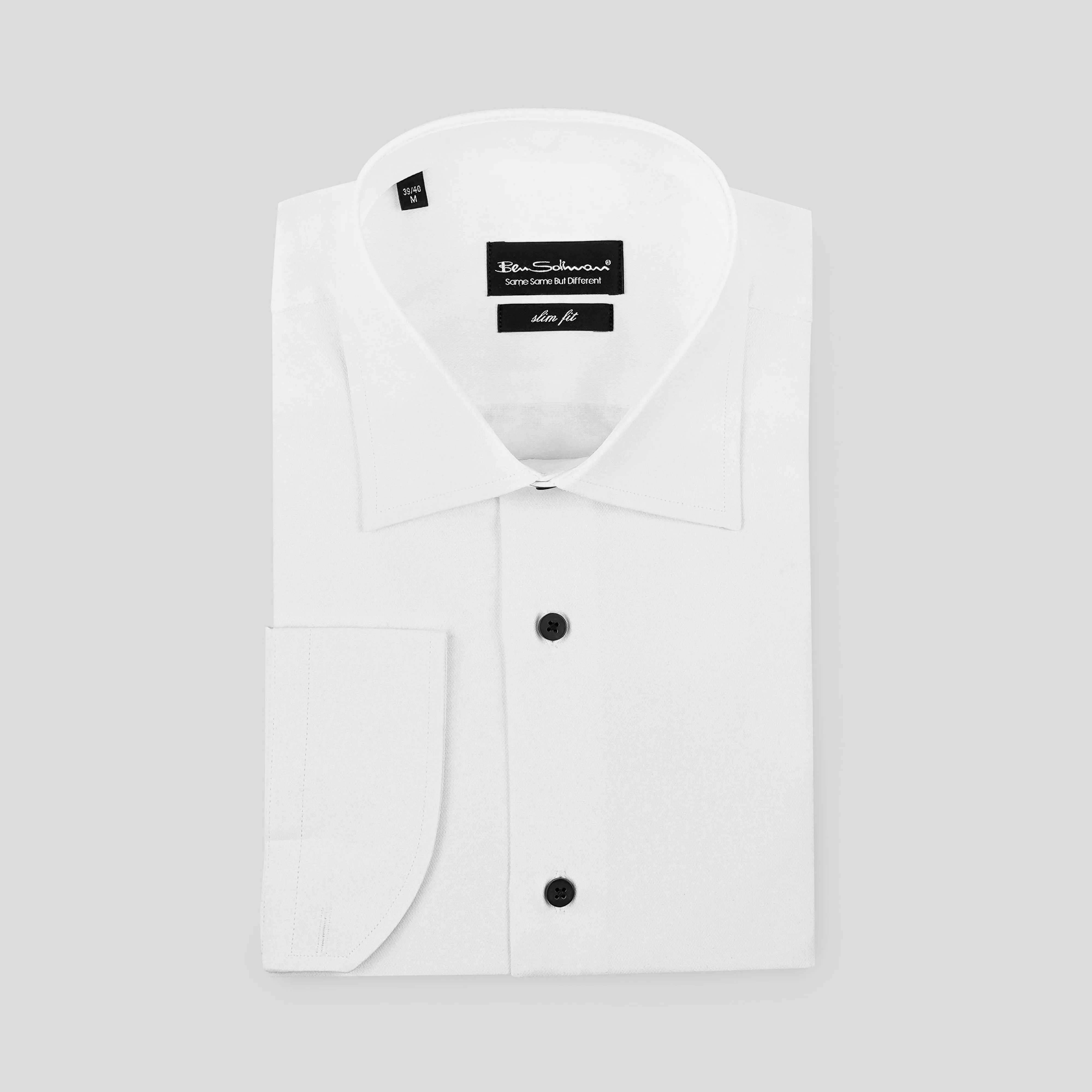 Slim Fit White Formal Cotton Shirt-Turkish Made