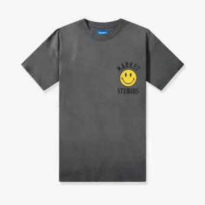 Smiley Lockup T-Shirt - Cement