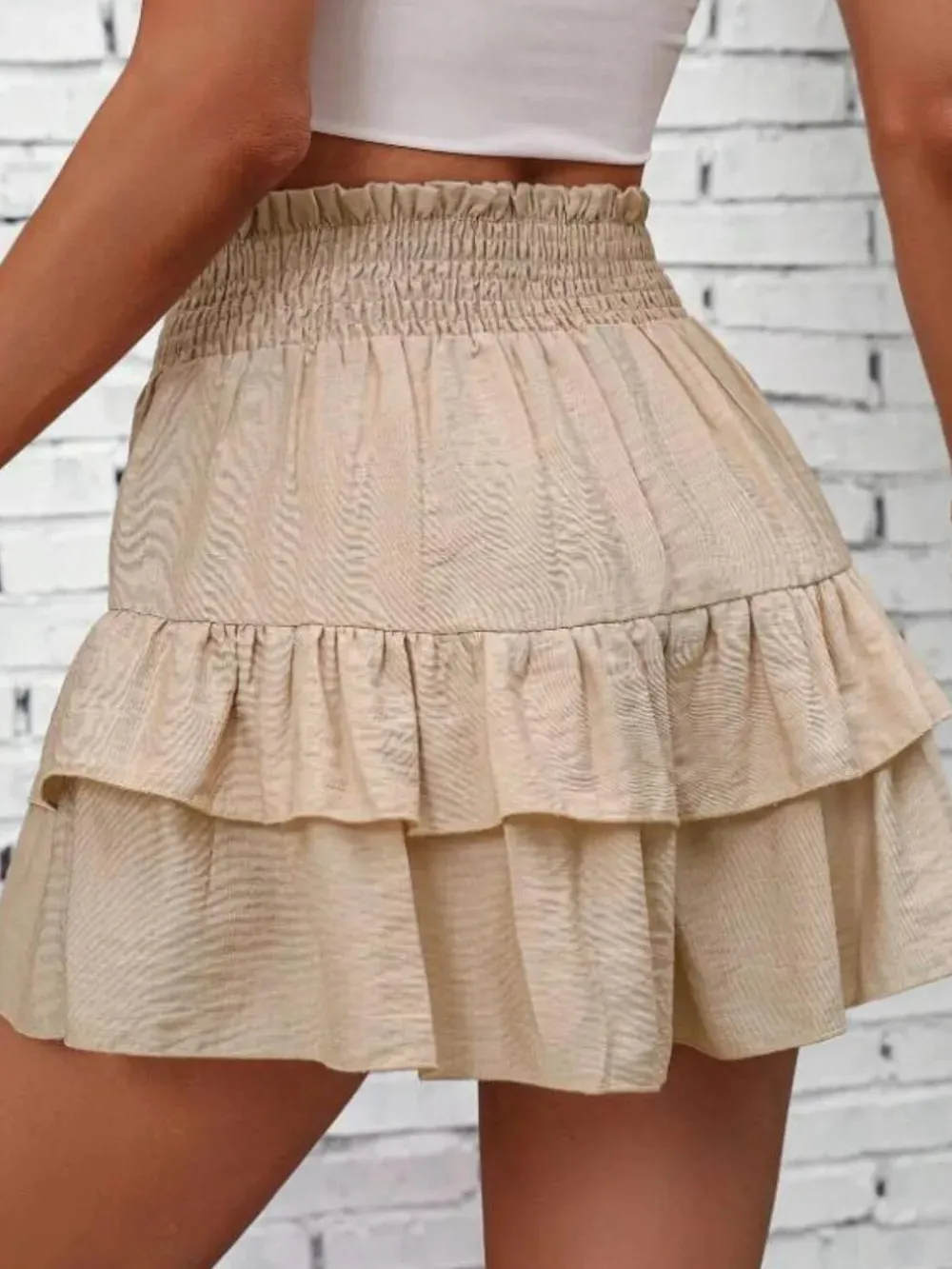 Smocked Layered Shorts