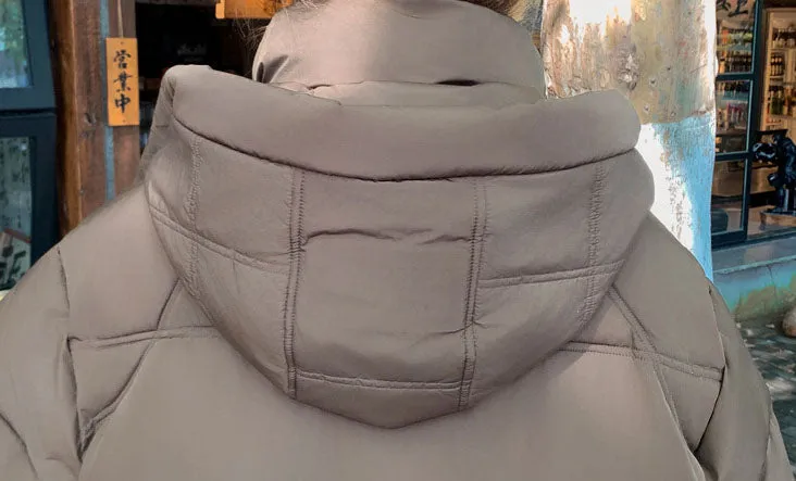 Solid Easy-to-clean Padded Puffer Jacket Featuring Bellows Pocket