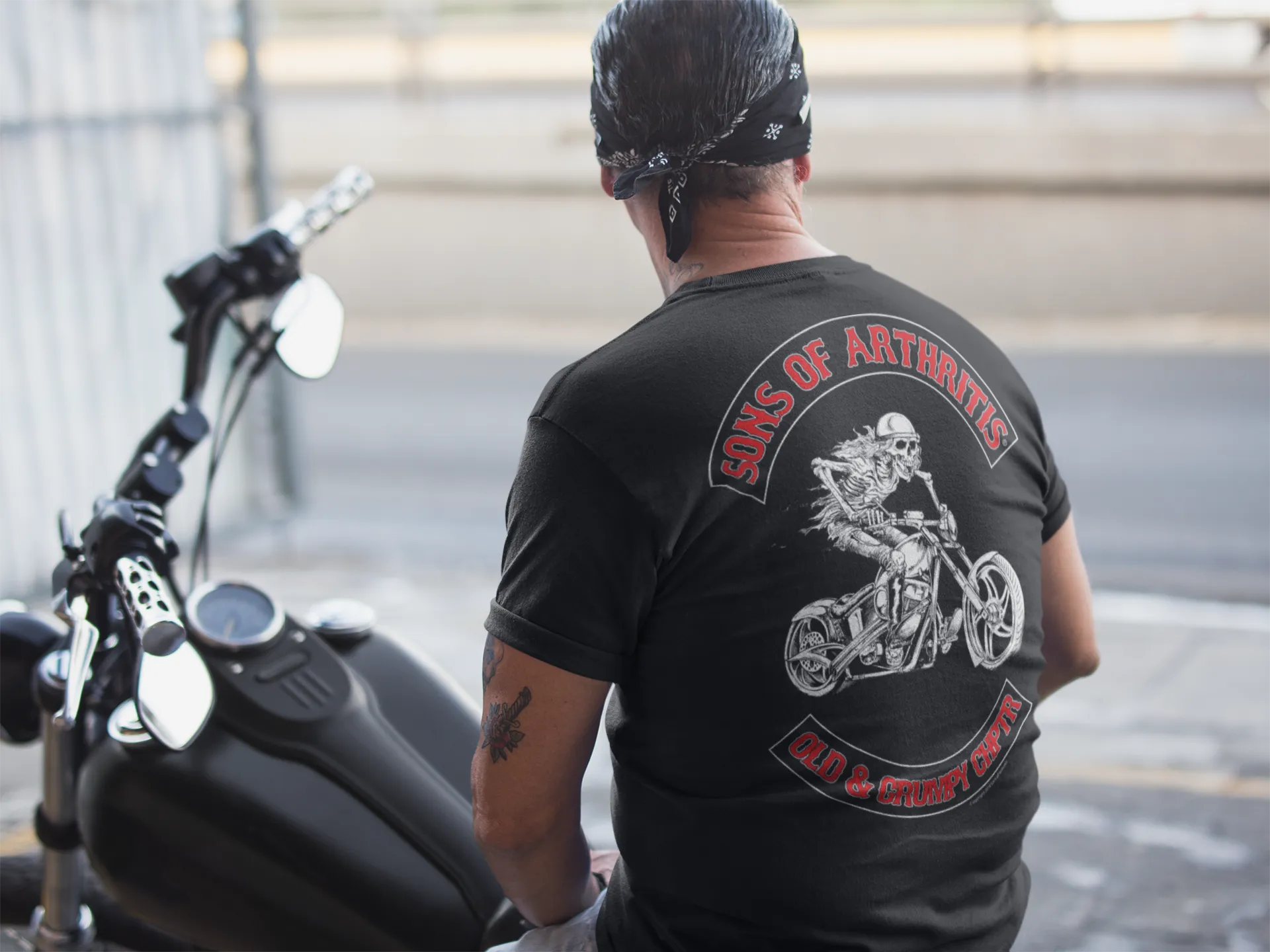 Sons of Arthritis OLD & GRUMPY Tee (Black)
