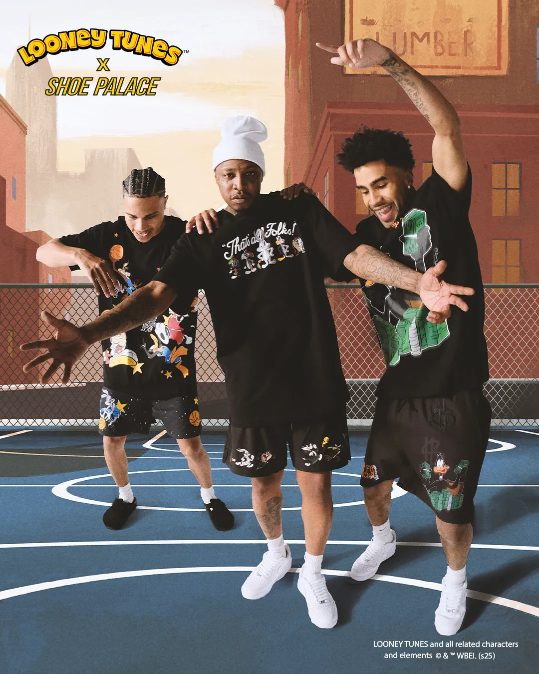 SP x Looney Tunes Running Hybrid Mens Shorts (Black/White)