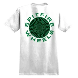Spitfire T-Shirt Classic '87 Swirl Fill - White / Green / Black Prints