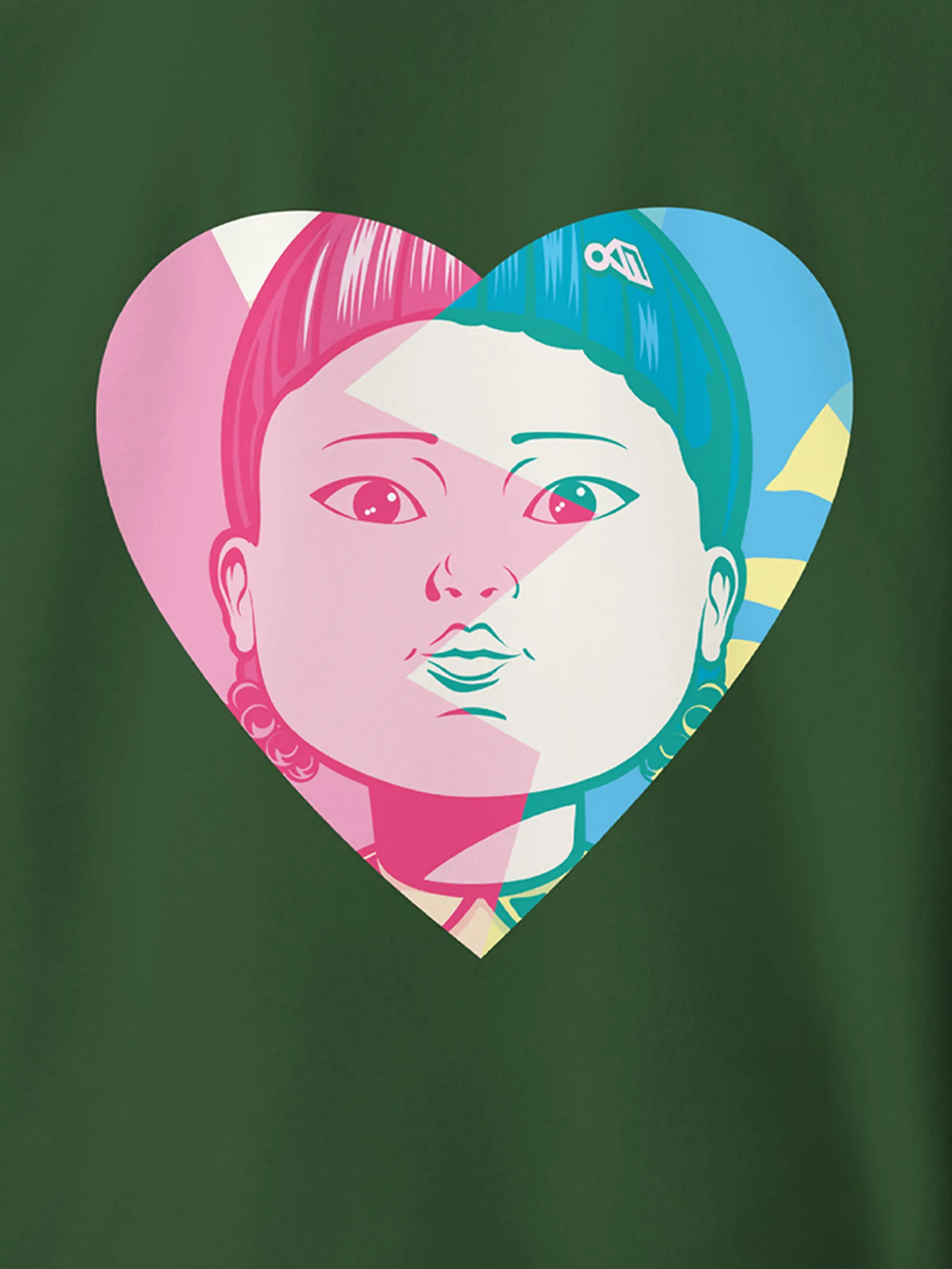 Squid Game Valentine Young-Hee Unisex Premium Sweatshirt [Forest Green]