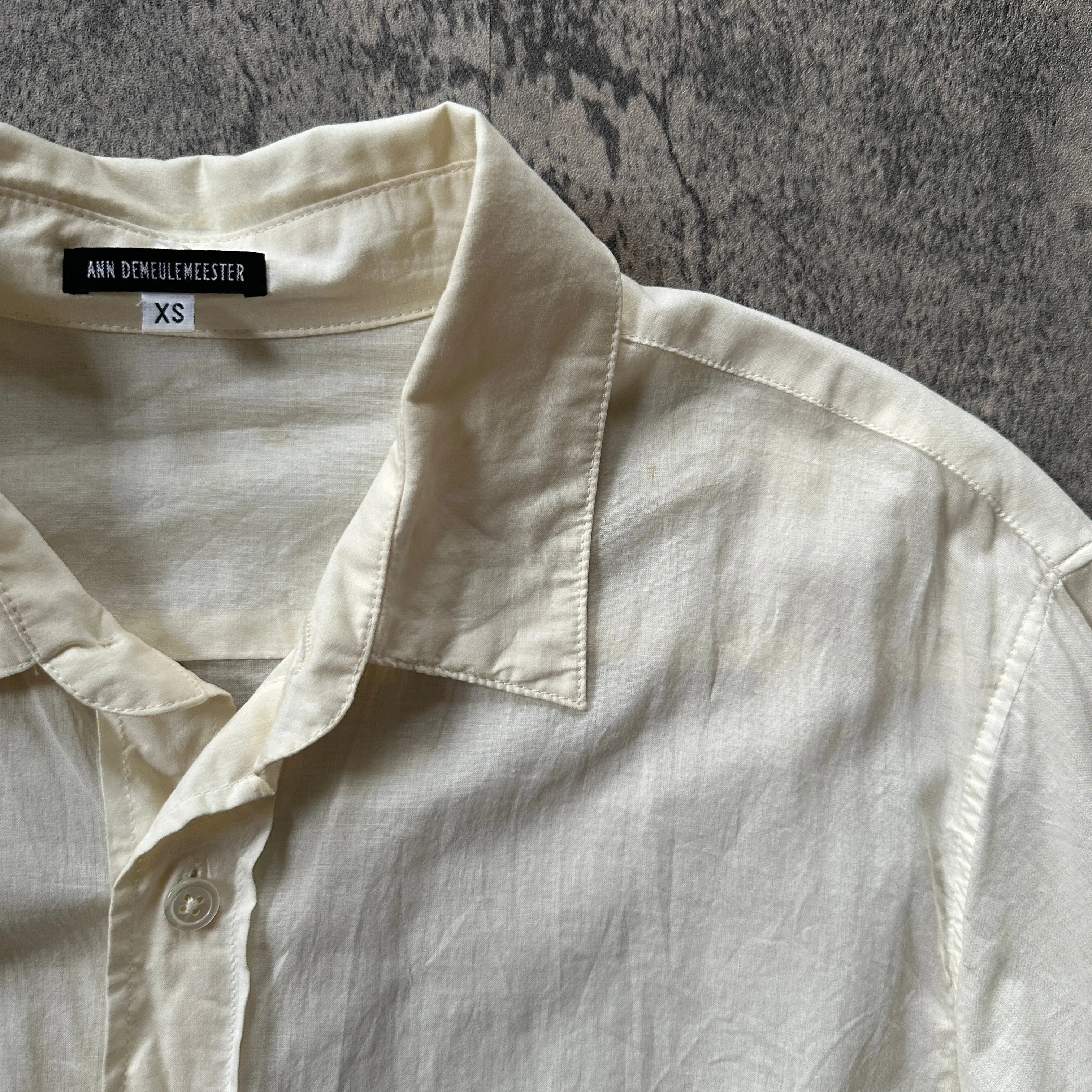 SS08 Ann Demeulemeester Runway “Striped Silk” Layered Button-Up