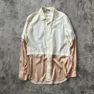 SS08 Ann Demeulemeester Runway “Striped Silk” Layered Button-Up