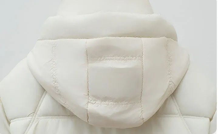 Stain-resistant Easy-to-clean Padded Puffer Jacket with Solid Design