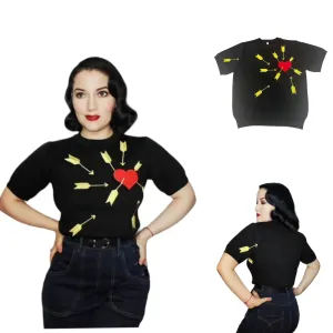 Star Struck Clothing Pullover in "Carefree" Pattern in Black
