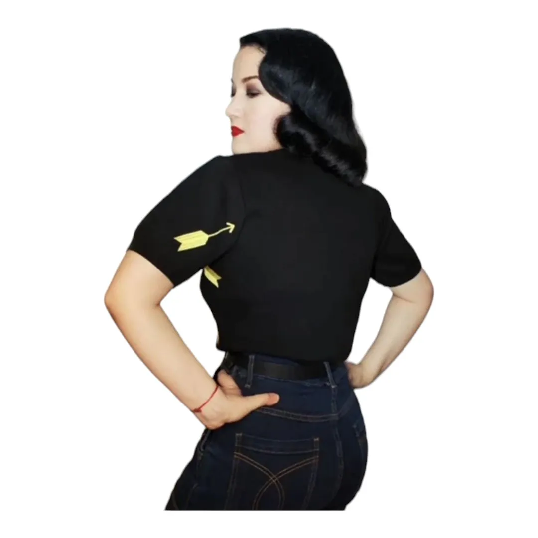 Star Struck Clothing Pullover in "Carefree" Pattern in Black