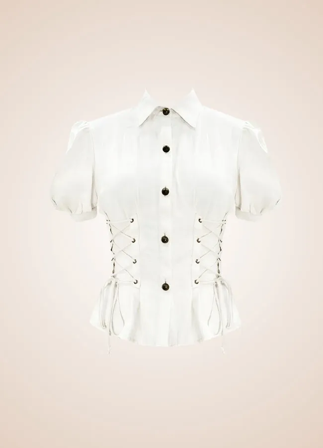 Steampunk Lace Up Top