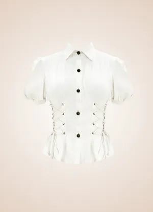Steampunk Lace Up Top