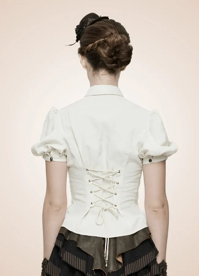 Steampunk Lace Up Top