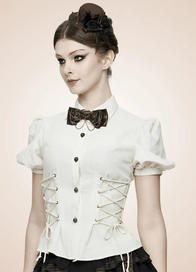 Steampunk Lace Up Top