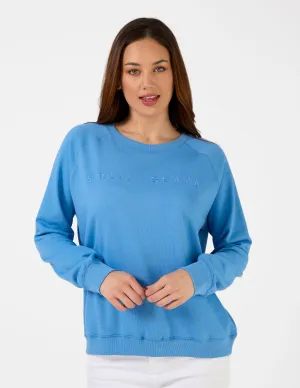 STELLA   GEMMA CLASSIC LOGO SWEATER SKY