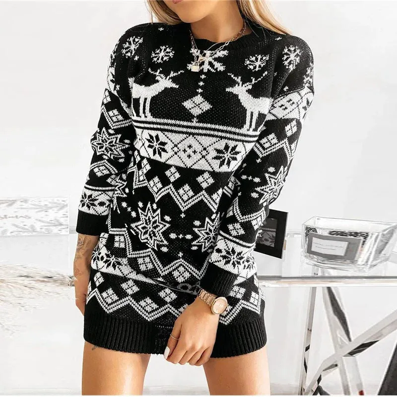 STEVIE | COMFORTABLE CHRISTMAS SWEATER DRESS