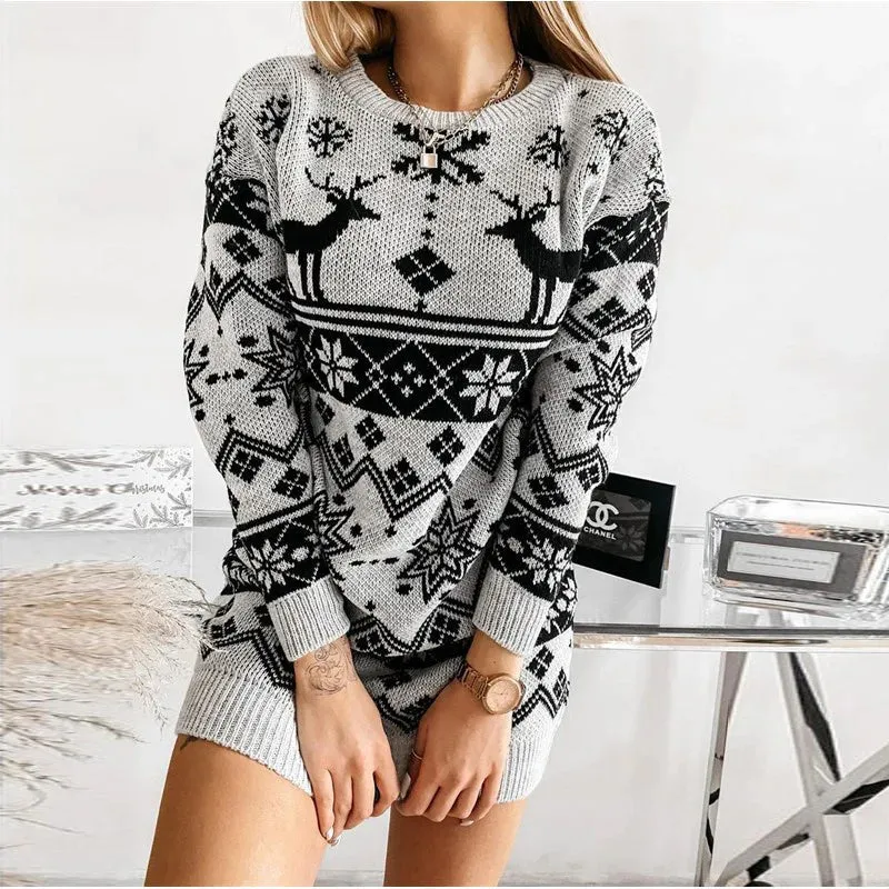 STEVIE | COMFORTABLE CHRISTMAS SWEATER DRESS