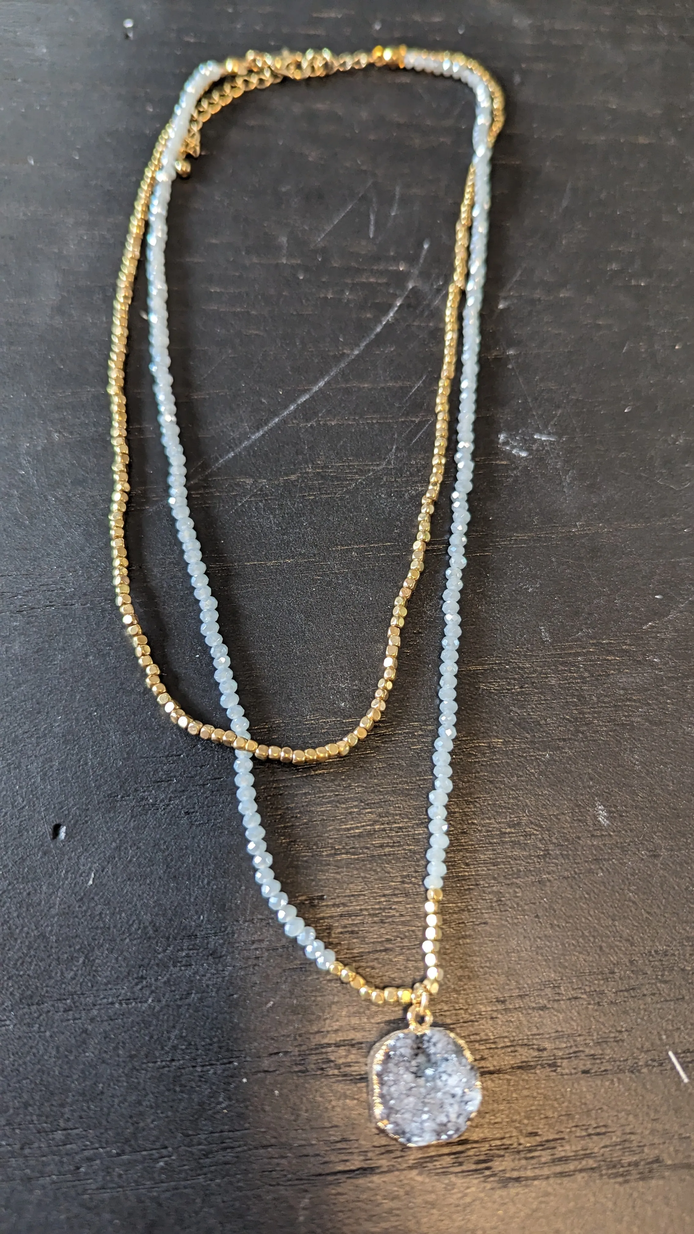 Stone Double Layered Necklace