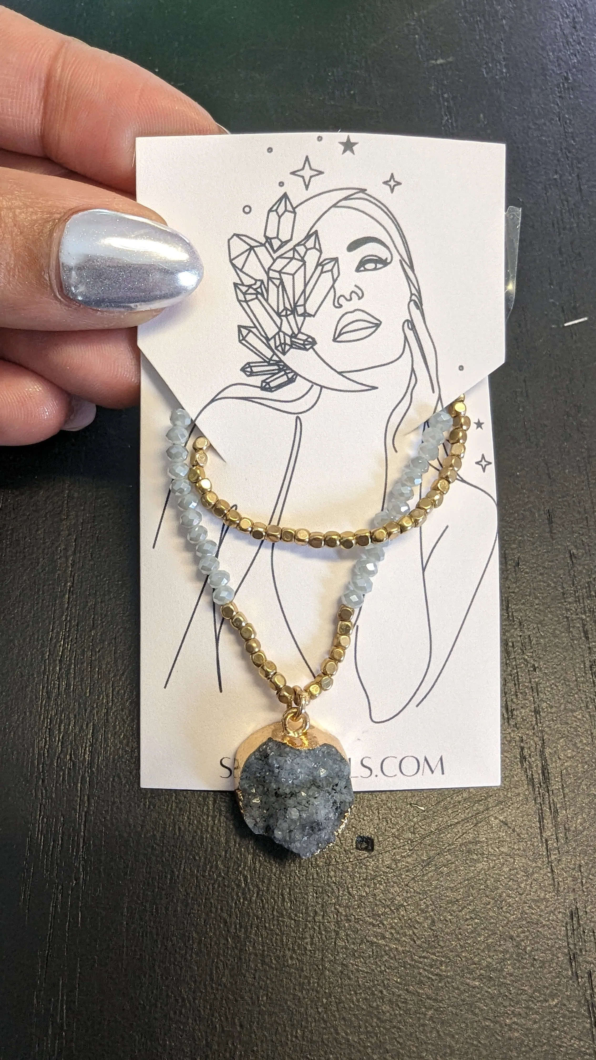 Stone Double Layered Necklace