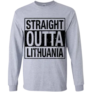 Straight Outta Lithuania - Boys Youth Classic Long Sleeve T-Shirt