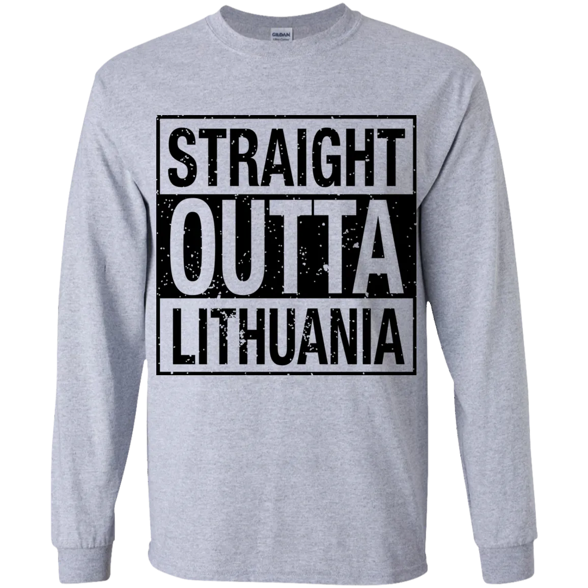 Straight Outta Lithuania - Boys Youth Classic Long Sleeve T-Shirt