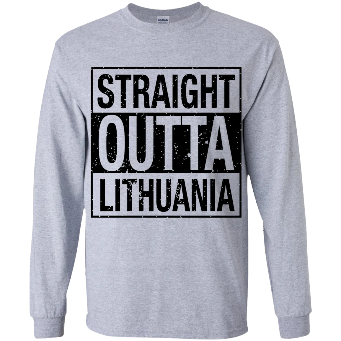 Straight Outta Lithuania - Boys Youth Classic Long Sleeve T-Shirt