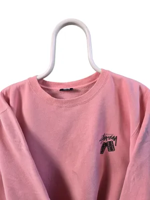 Stussy back print sweater maat L