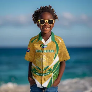 Support Bafana Bafana - South Africa Soccer Kid Hawaiian Shirt LT01
