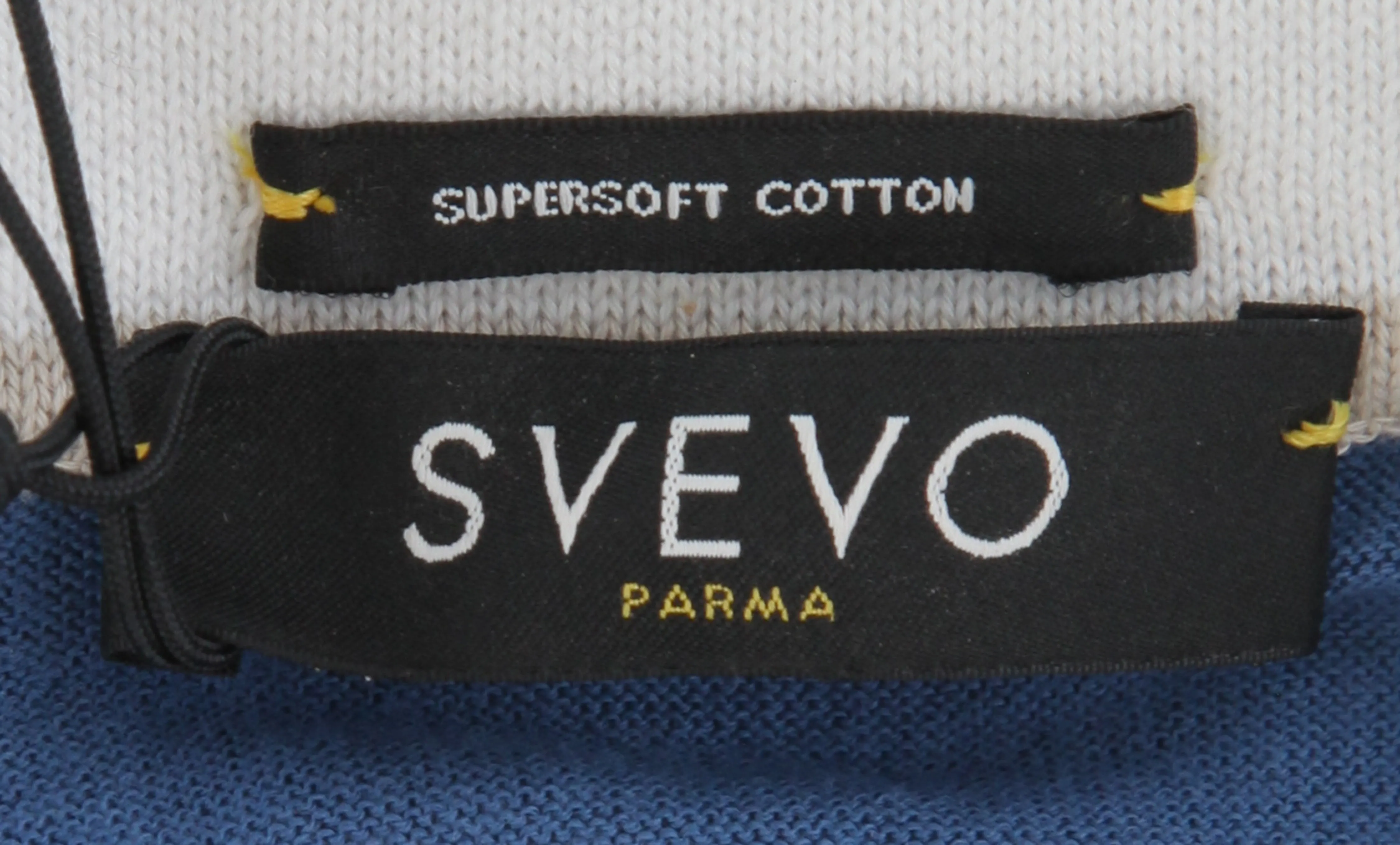Svevo Parma Blue 1/4 Zip Polo Sweater